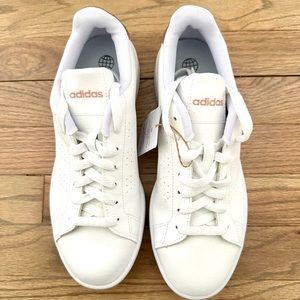 Adidas Women’s Advantage Shoes with gold detail